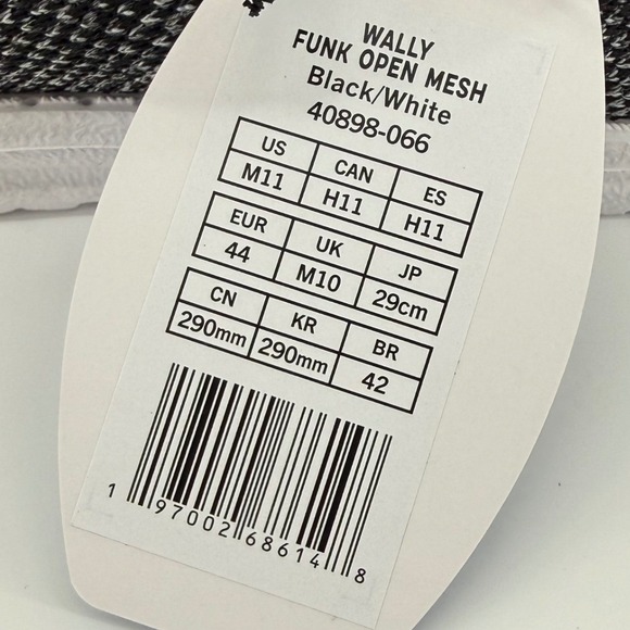 Hey Dude Wally Funk Open Mesh Mens Size 11 Loafers Black White Comfort Casual main image 7
